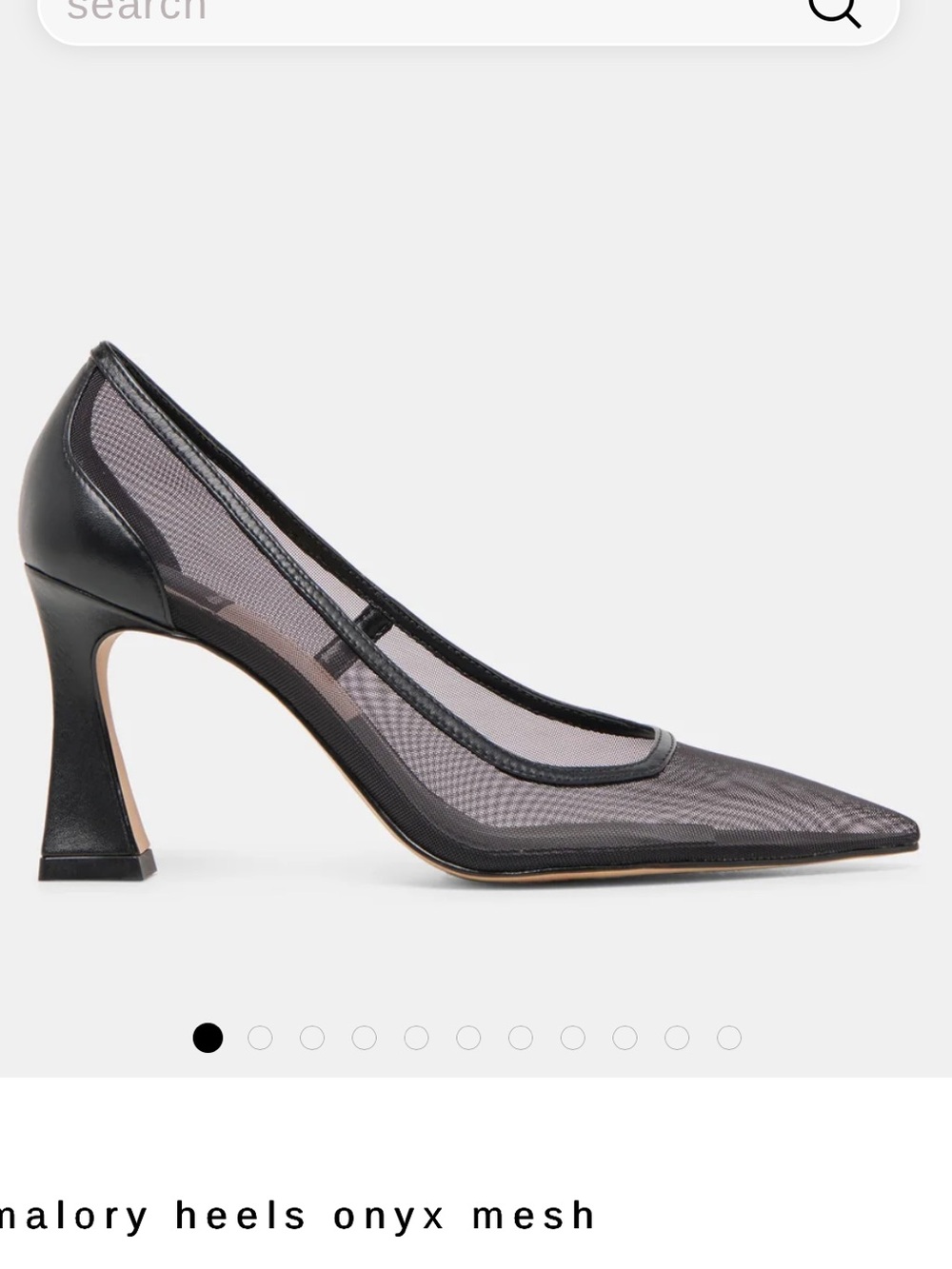 Dolce Vita Black Mesh Pointed-Toe Pumps